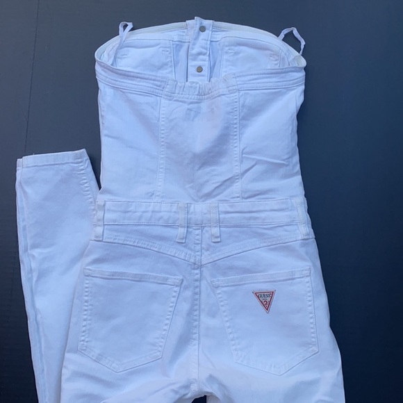New GUESS White Jumpsuit SZ 0 - Picture 5 of 7